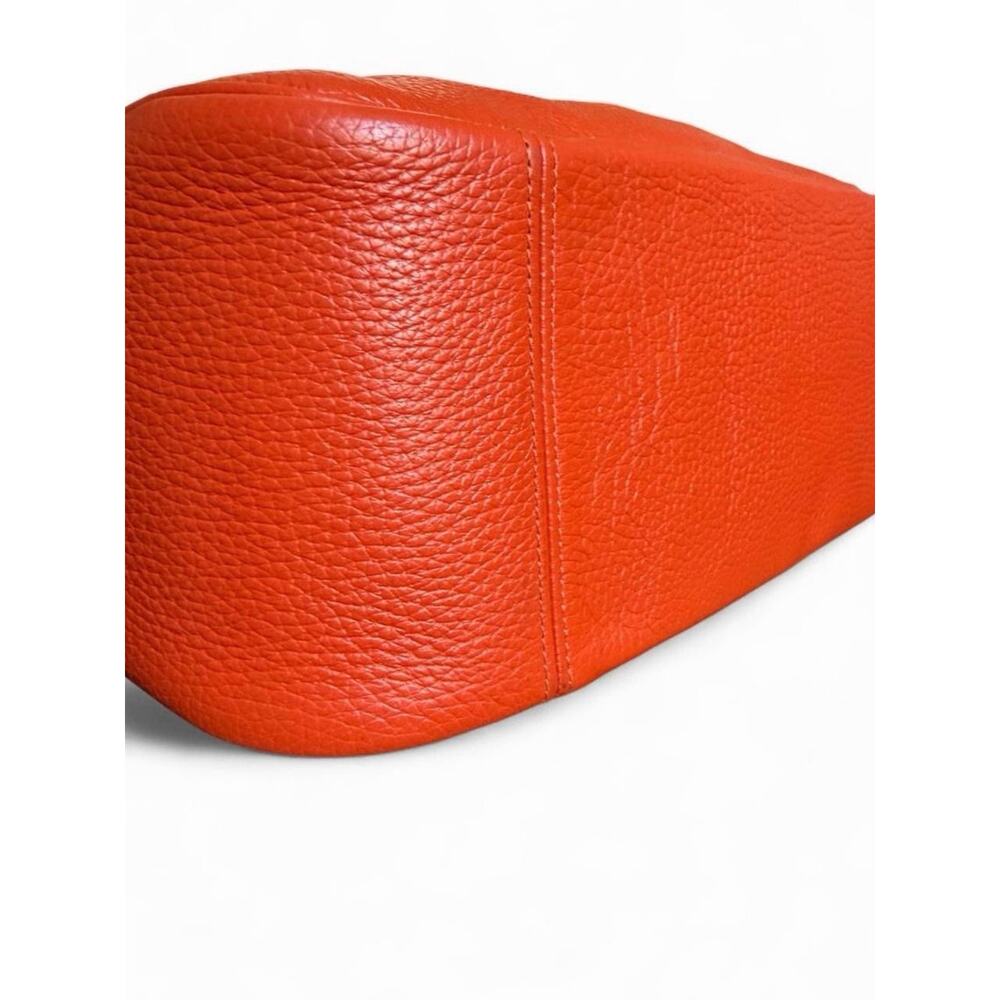Authentic Coach Cary Soft Pebble Leather Shoulder Bag – Orange - Picture 7 of 9